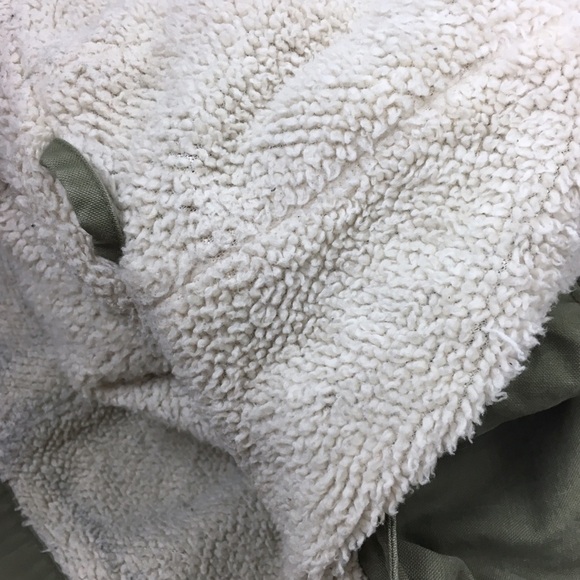 OLD NAVY Jacket Kid’s Olive Field Military Style Twill Sherpa Size Small 6-7 - Picture 13 of 15